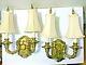 Vintage Pair of Double Light Wall Sconces Very Heavy 17 x 12.5 6 lbs each