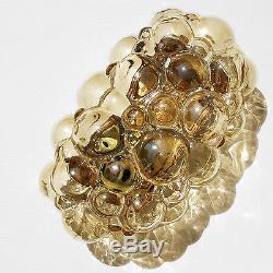 Vintage Sconce Wall Light Bubble Amber Glass Helena Tynell Mid-Century Modern