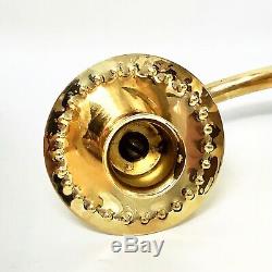 Vintage Tulip Brass Candle Wall Sconce Arvid Johansson Made In Sweden