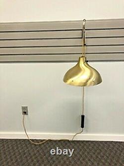 Vintage WALL SCONCE LIGHT Fixture mid century modern lamp elbow PULL DOWN retro