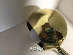 Vintage brass mid century scissor accordion Sconce EYEBALL Wall mount lamp light