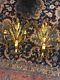 Vintage pair of Italian Gold Wheat Sheath Wall Sconces, could be electrified