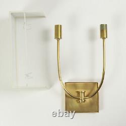 Visual Comfort Venini Double Sconce in Antique Burnished Brass CHD 2621AB-L