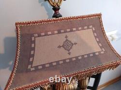 Vtg Fine Art Lamps Miami Florida 333150ST 30 in Brown Gold Wall Sconce Lights