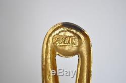 Vtg Mid Century Hollywood Regency Gold Brass Tassel Rope Wall Sconce Candelabra
