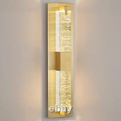 WOSHITU Gold Wall Sconce for Bathroom, 19in Modern Sconces Wall Lighting Bubble