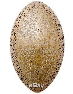 Wall Light Brass Fixture Moroccan Handmade engraved Antique Brass Sconce