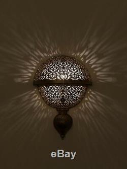 Wall Light Brass Moroccan Handmade engraved Outdoor Lamp Fixture Sconce