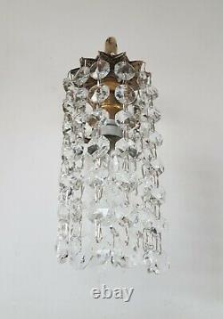 Wall Lights Down Lights with Strings of Crystals Vintage Bohemian