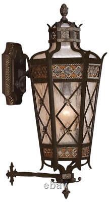 Wall Sconce CHATEAU Outdoor 1-Light Small Gold Accents Umber Patina Antiqued