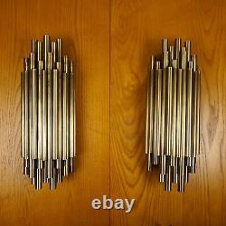 Wall Sconce Coverings No Light Brubeck Brushed Brass Pipes Decorative MCM