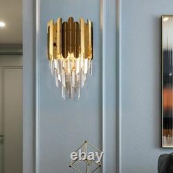 Wall Sconce Lamp Lighting Luxury Golden Crystal Light Fixture Bedside Home Lamps