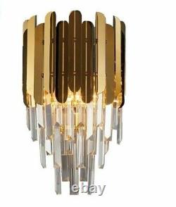 Wall Sconce Lamp Lighting Luxury Golden Crystal Light Fixture Bedside Home Lamps