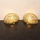 Wall Sconce Pair Elizabethan Crystal Gold Single Light 13 Quarter Sphere