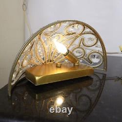 Wall Sconce Pair Elizabethan Crystal Gold Single Light 13 Quarter Sphere