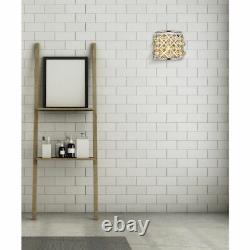 Wall Sconce Polished Nickel Golden Teak Crystal Bedroom Bathroom 1 Light 11.5