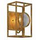 Wall Sconce The Bates with Magnify Glass Front and Aged Gold Painted Finish