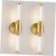 Wall Sconces Set of 2, Brass Sconce Wall Lighting, Brushed Bathroom Wall Gold