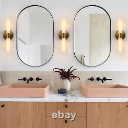 Wall Sconces Set of Two Brushed Brass Gold Modern Bathroom Sconces Wall Light