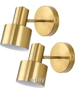 Wall Sconces Set of Two Gold Modern Wall Light Fixtures Industrial Vintage E26 W