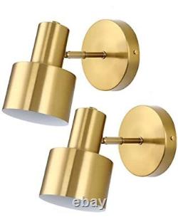 Wall Sconces Set of Two Gold Modern Wall Light Fixtures Industrial Vintage E2