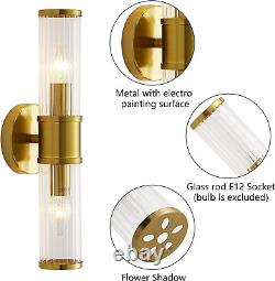 Wall Sconces Set of Two Gold Morden Wall Lamp for Bathroom Living Room Vanity Li