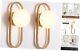 Wall Sconces Set of Two Gold Wall Lamp Sconces Wall Lighting with White A-5