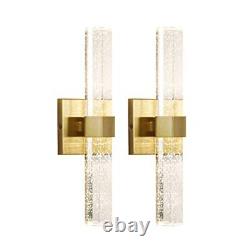 Wall Sconces Set of Two Sconces Wall Lighting 14W Dimmable LED 2-PACK Gold