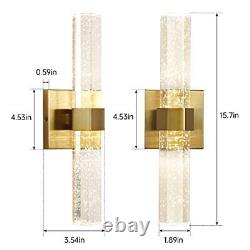 Wall Sconces Set of Two Sconces Wall Lighting 14W Dimmable LED 2-PACK Gold