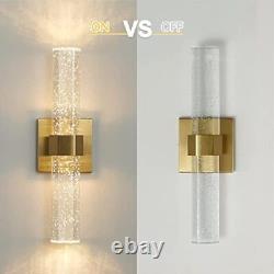 Wall Sconces Set of Two Sconces Wall Lighting 14W Dimmable LED 2-PACK Gold