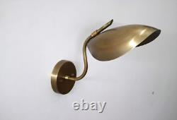 Wall sconce Vintage Style Mid Century Brass Curved Wall Lamp Elegant Lighting