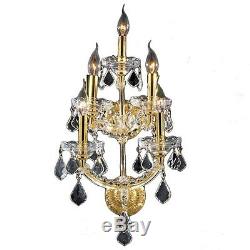 Worldwide Lighting W23072G12 Gold Maria Theresa 5 Light 12 Wall Sconce in Gold