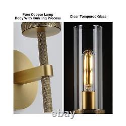 YUEXPAND 14 Bathroom Vanity Wall Sconces, Gold Wall Sconces Set of Two, Glass