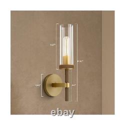 YUEXPAND 14 Bathroom Vanity Wall Sconces, Gold Wall Sconces Set of Two, Glass